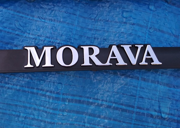 Podložka pod SPZ MORAVA, 3D chrom 