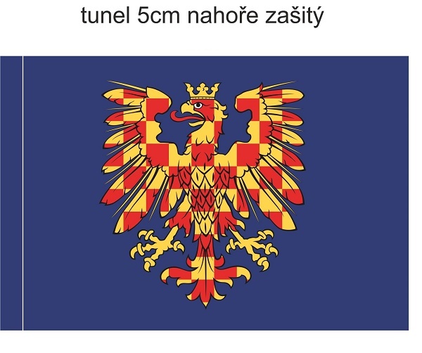 Moravský heraldický prapor 150x100 cm, tunýlek