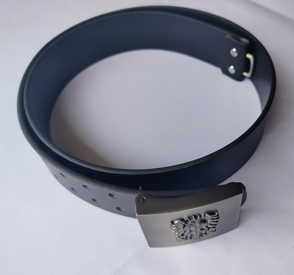 Kožený vojenský opasek MORAVA, s 3D moravskou orlicí