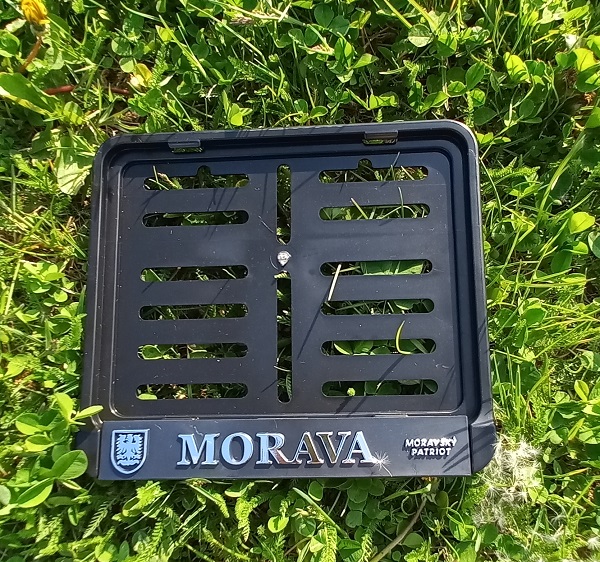 Podložka moto pod SPZ MORAVA, 3D chrom