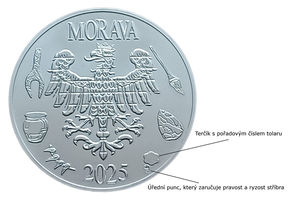 Moravský tolar 2025 k výročí 100 let od nálezu Věstonické Venuše