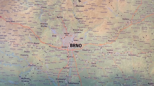 MORAVA a SLEZSKO aktuální nástěnná mapa 1:260 000