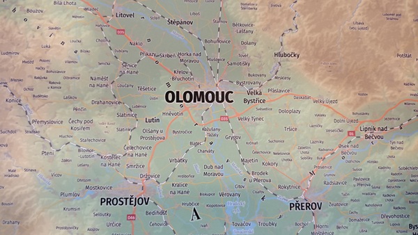 MORAVA a SLEZSKO aktuální nástěnná mapa 1:260 000