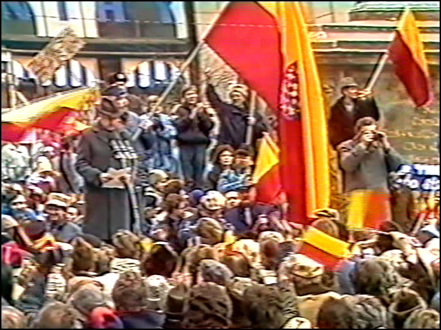 Bikolora žluto-červená 150 x 100 cm, moravská vlajka, karabinky