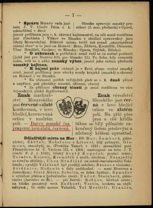 Bikolora žluto-červená 150 x 100 cm, moravská vlajka, karabinky