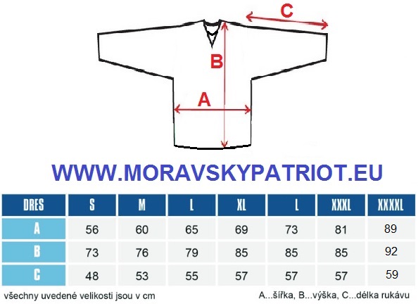 Moravský hokejový dres s číslem a jménem