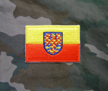 Nášivka moravská vlajka 6x4 cm s fólií