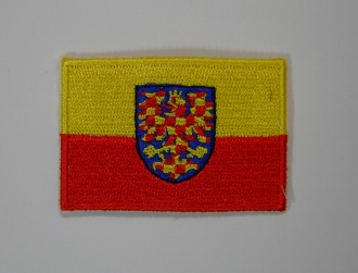 Nášivka moravská vlajka 6x4 cm s fólií