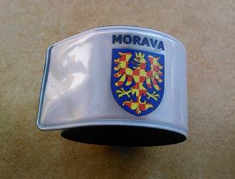 Reflexní páska samonavíjecí 40 x 3 cm, stříbrná, MORAVA + MORAVSKÝ PATRIOT