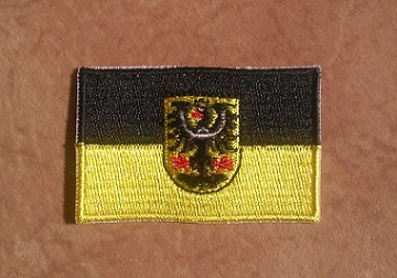 Nášivka slezská vlajka 6x4 cm s fólií