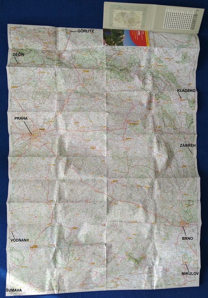 MORAVA skládací mapa 1:200 000