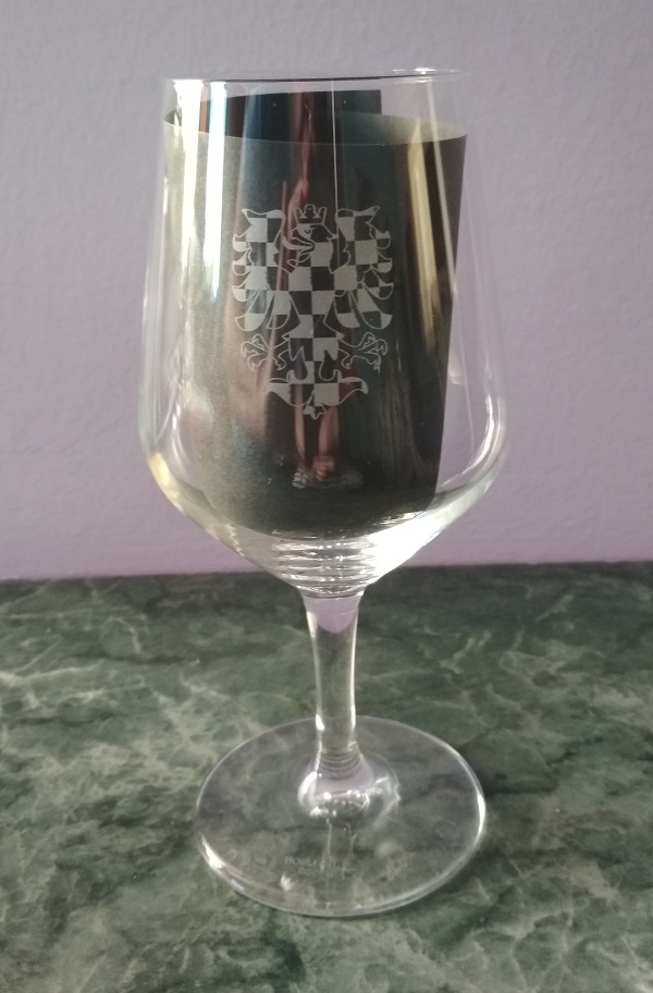 Sklenice na víno 0,44 l s moravskou orlicí