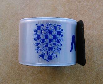 Reflexní páska samonavíjecí 40 x 3 cm, stříbrná, MORAVA + MORAVSKÝ PATRIOT