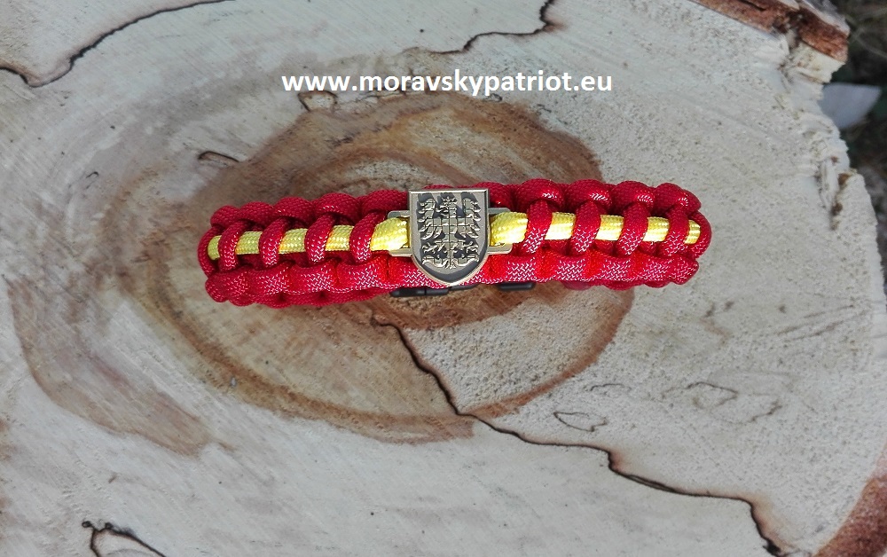 Náramek PARACORD, moravské barvy
