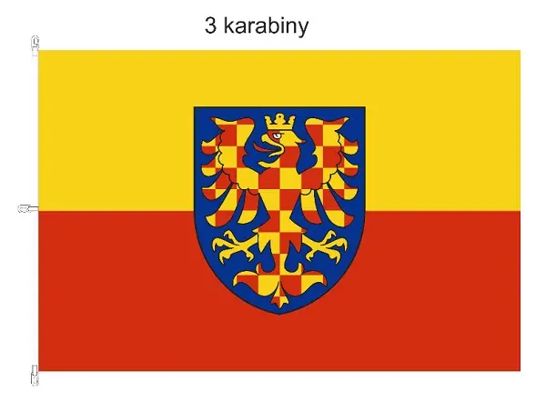 Moravská vlajka 180x120 cm, tunýlek