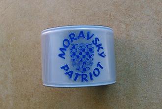 Reflexní páska samonavíjecí 40 x 3 cm, stříbrná, MORAVA + MORAVSKÝ PATRIOT