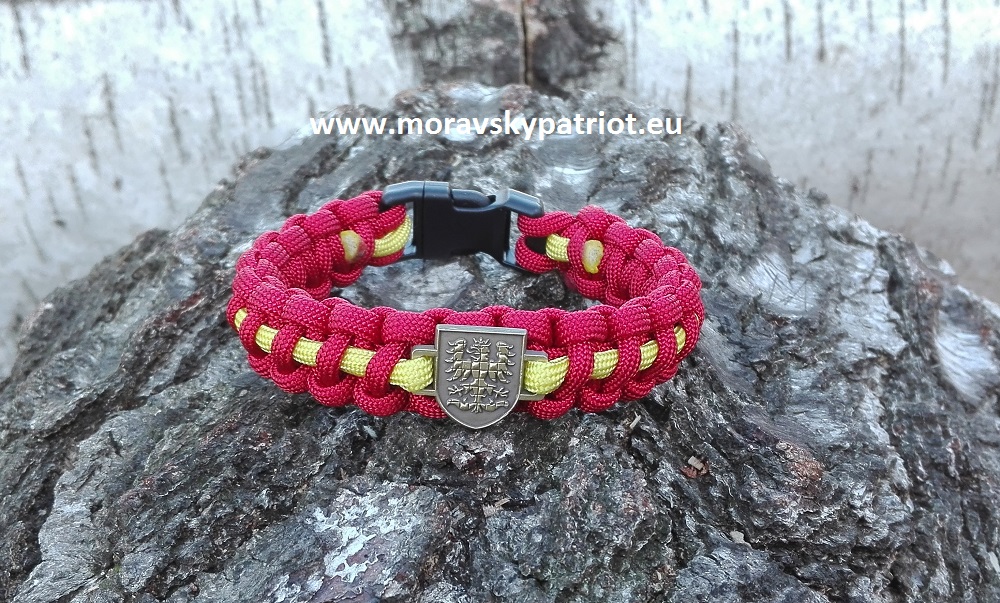 Náramek PARACORD, moravské barvy