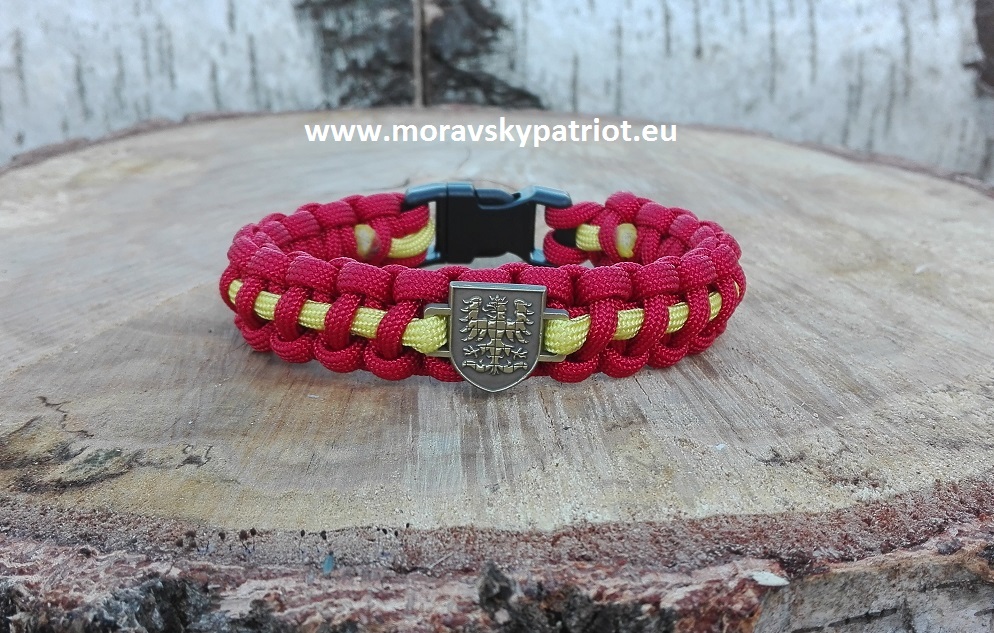 Náramek PARACORD, moravské barvy
