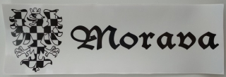 Černá samolepka Morava, transparentní fólie 35 x 10 cm