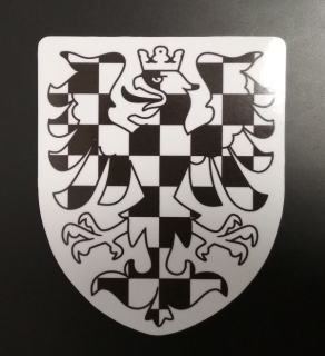 Černá orlice na bílém podkladu, 10 cm