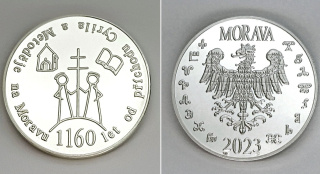 Moravský tolar 2023 k výročí 1160 let od příchodu Cyrila a Metoděje na Moravu + dva dárky