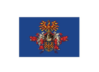 Moravský praporec s úplným znakem 90x60, karabinky