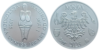 Moravský tolar 2025 k výročí 100 let od nálezu Věstonické Venuše