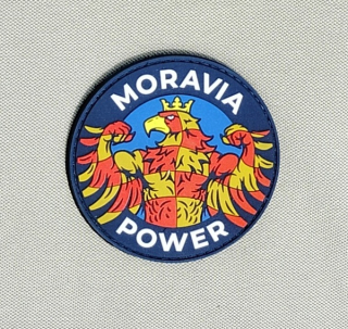 Nášivka PVC MORAVIA POWER, 80 mm, suchý zip