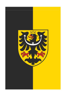 Slezská vlajka svislá 100x150 cm, tunýlek