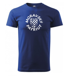 Tričko s logem MORAVSKÝ PATRIOT, modré