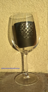 Sklenice na víno 0,77 l s moravskou orlicí