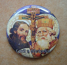 Zrcátko malovaní Cyril a Metoděj, 56 mm