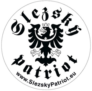 Kruhová samolepka logo SLEZSKÝ PATRIOT
