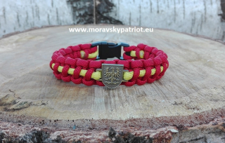 Náramek PARACORD, moravské barvy