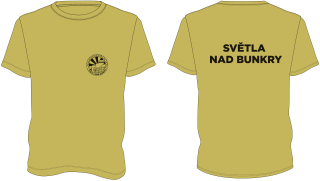 Tričko Světla nad bunkry, písková barva, VÝPRODEJ