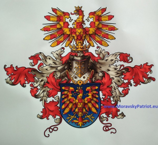 Samolepka úplný moravský znak, velká