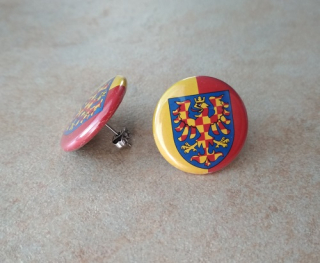 Náušnice moravská bikolora se znakem