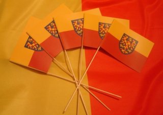 Moravská vlajka 14x10 cm, papírová