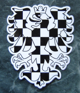 Silueta moravská orlice, tuning samolepka 