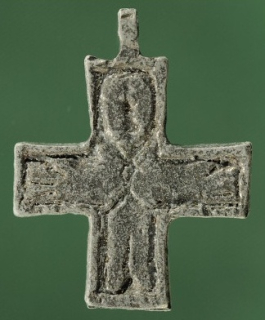 Velkomoravský olověný křížek malý 25 x 30 mm